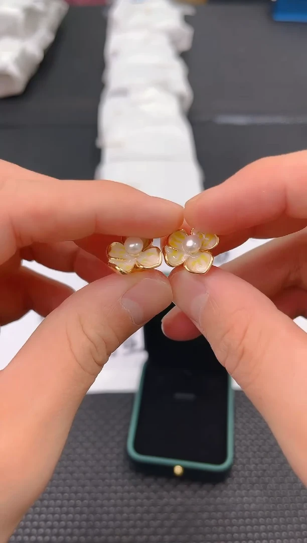 未镶嵌淡水珍珠耳饰ed1082