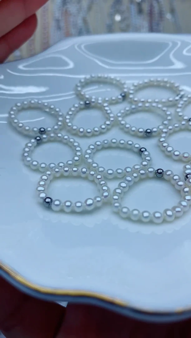 未镶嵌戒指淡水珍珠戒指多样性发其一