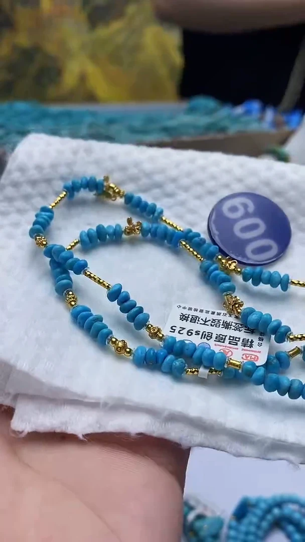 绿松石未镶嵌项链600