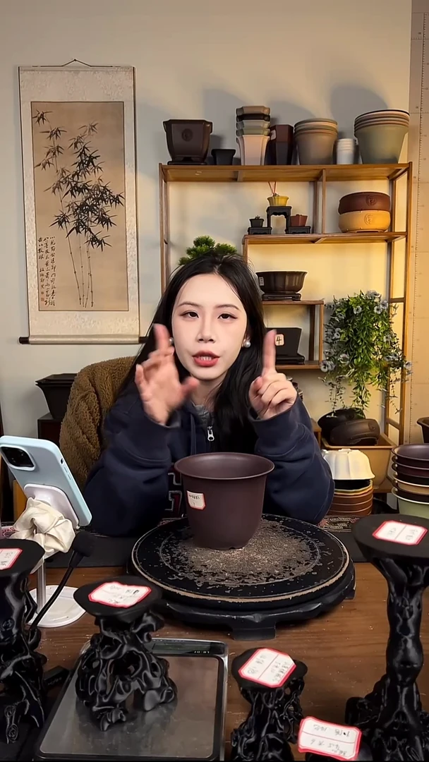 10只15口径金钟紫檀色