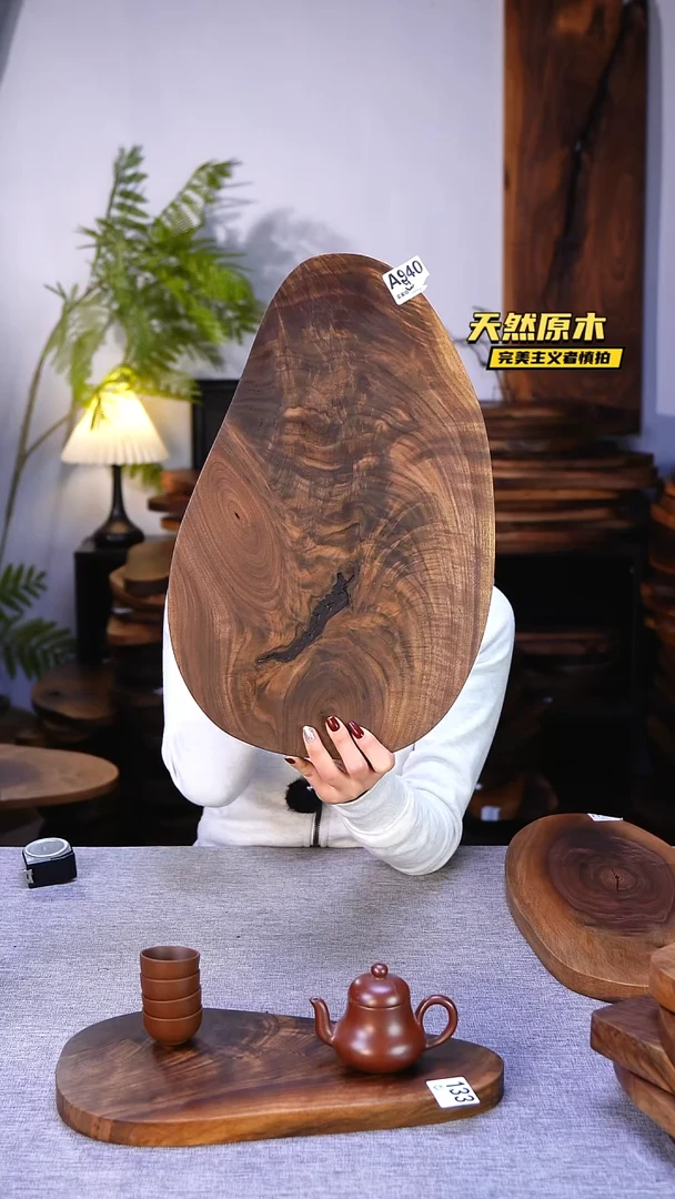 木北美黑胡桃原木.干裂疤结不属于商品质量问题完美主义者慎拍