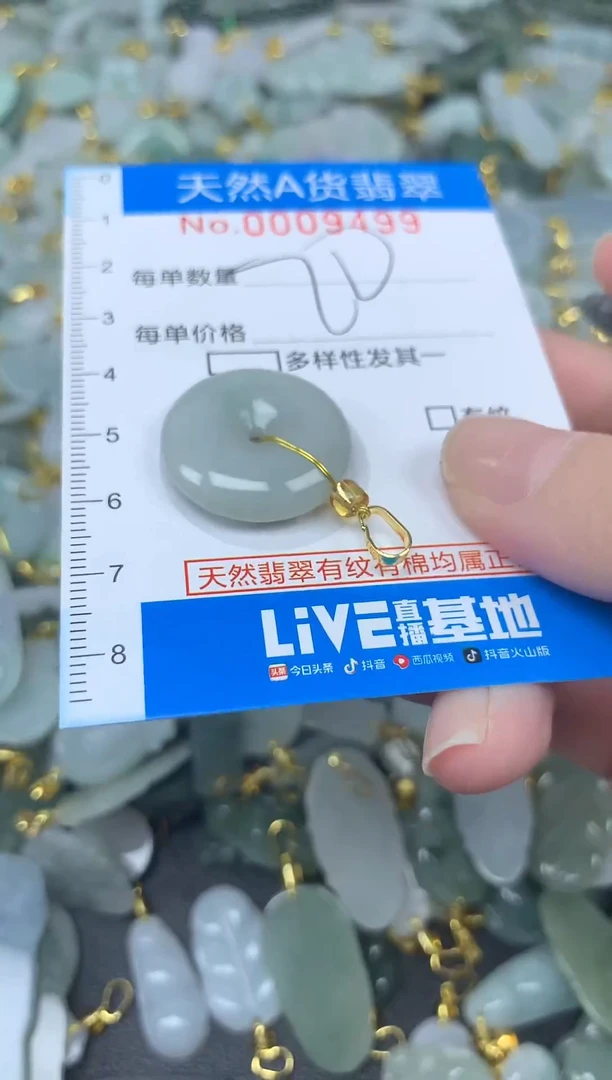 颈饰未镶嵌翡翠净货挂件-9499