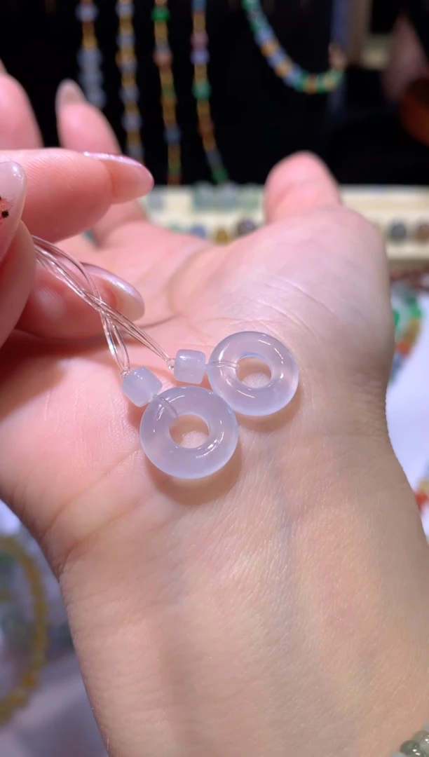 【闪购商品】定制翡翠未镶嵌12.6*3.3甜甜圈 2680+268