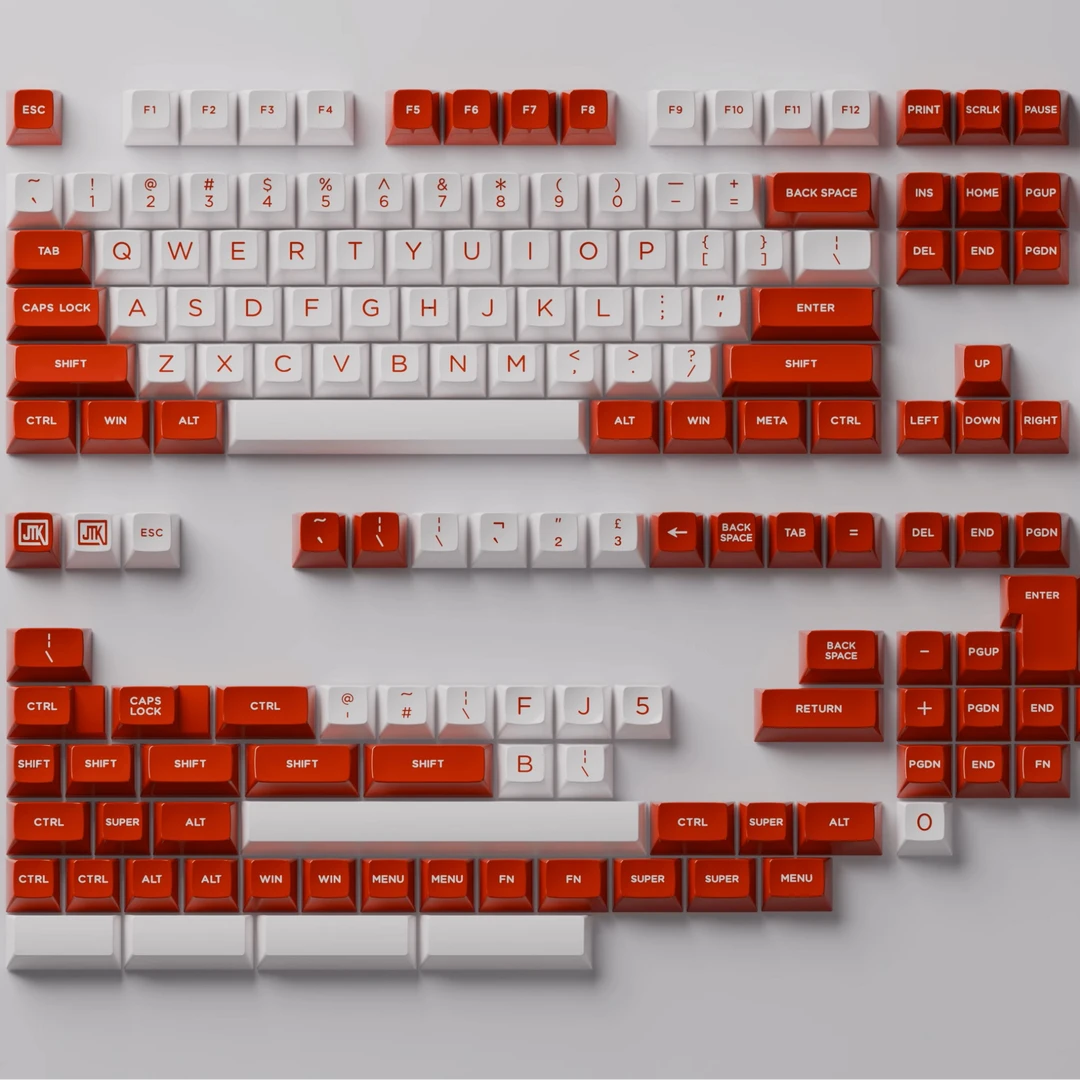 HSA Classic RED 二色 abs 光面亮面键帽 电竞键盘可装 红白经典