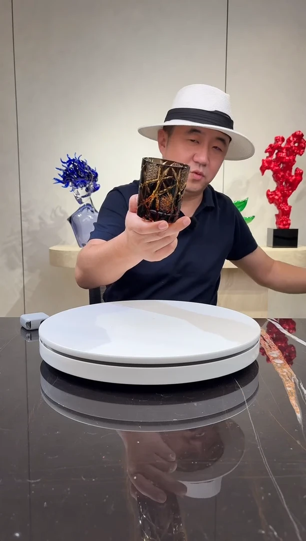 摆件金色闪电威士忌杯