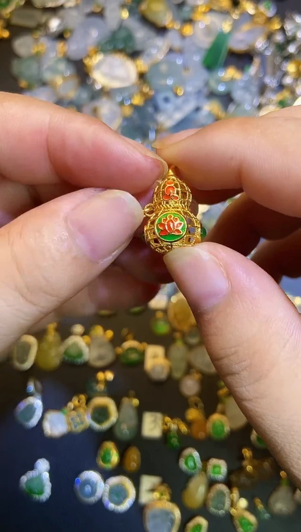 翡翠银S925镶嵌吊坠(不含链)2