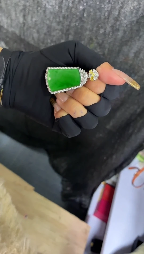 银S925镶嵌定制翡翠75定制翡翠-多样性发货（发其一）