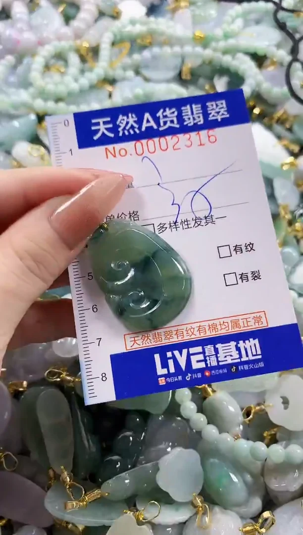 颈饰未镶嵌翡翠天然A货翡翠