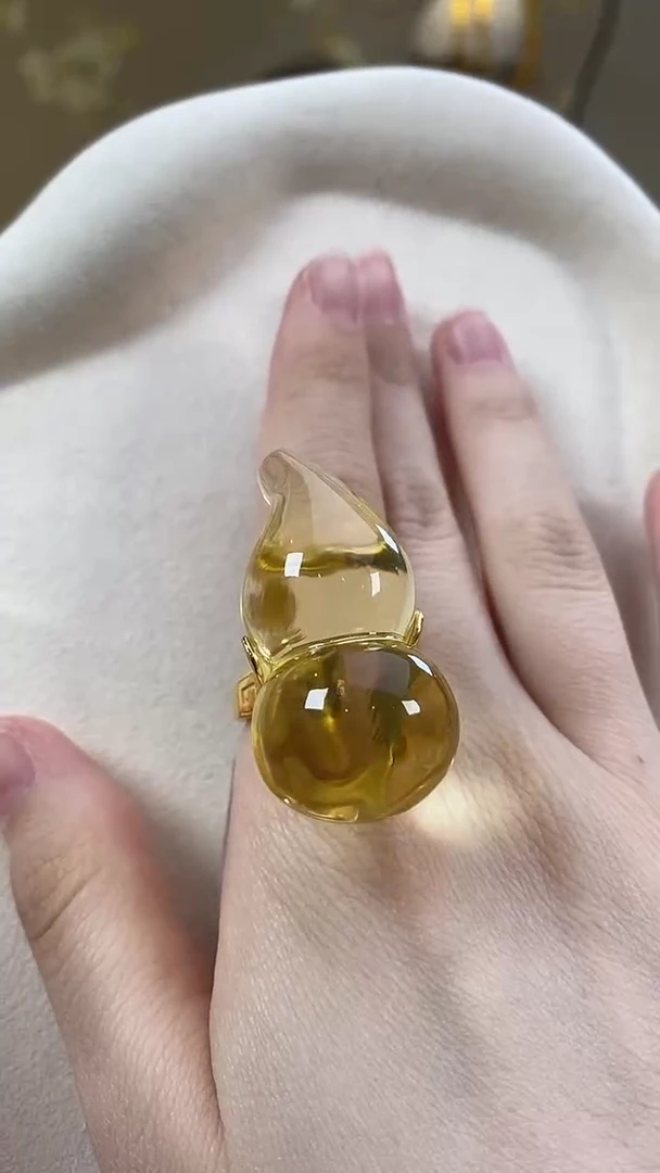未镶嵌琥珀戒指戒指