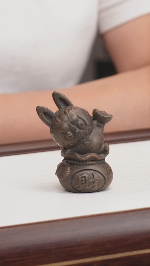 茶壶紫砂茶宠小兔子
