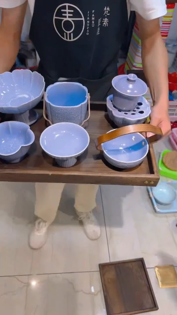 瓷片微瑕商品，介意勿拍-托盘⑥