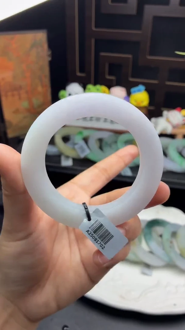 未镶嵌手镯定制翡翠53-62 卡8+*11 冰粉紫