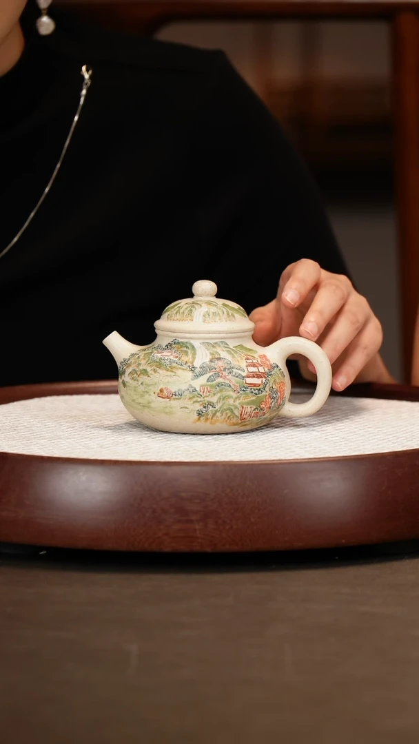 茶壶紫砂【鲍宜明】定窑白容天220c