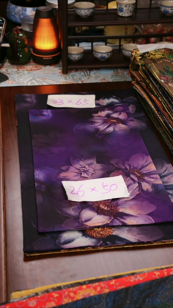 【梦幻牡丹双面】中国风干泡织锦茶席26*50