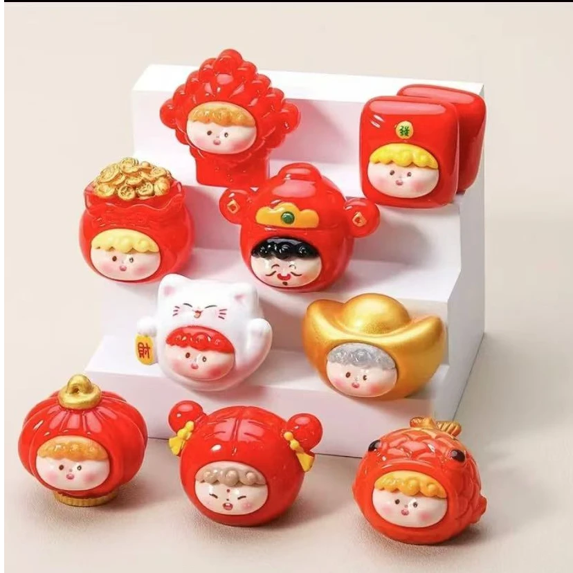 【直播拆】新年款莉莉丝车载网红可爱创意陶瓷立体虎年摆设家用结婚