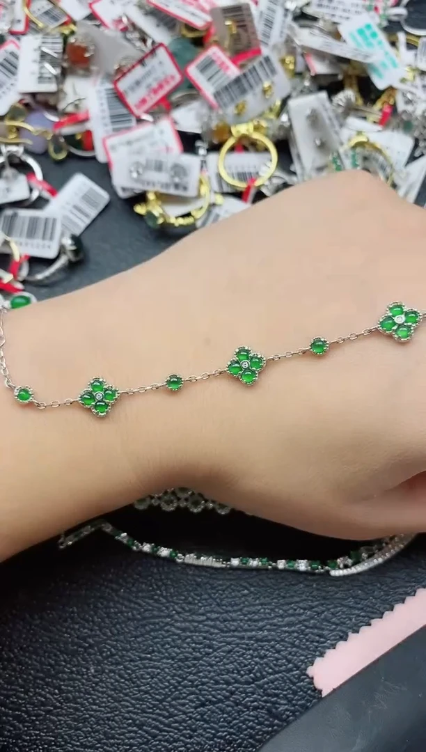 银S925镶嵌戒指翡翠1