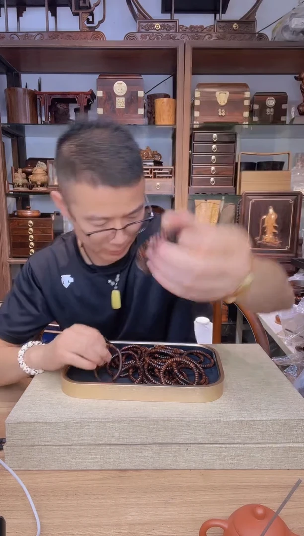 乌木类架子618海黄药片3*7单圈手串