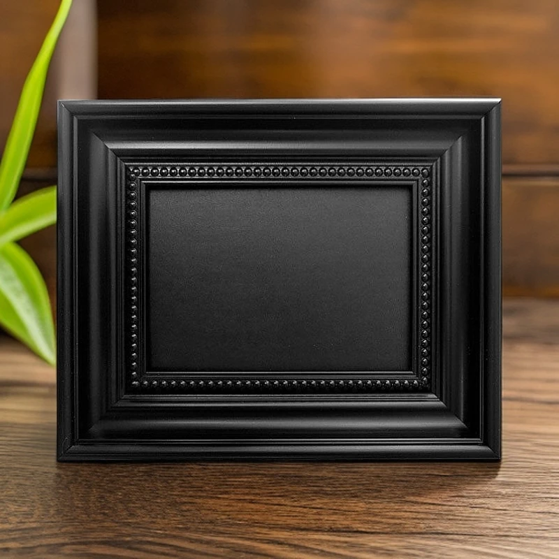 法式中古黑色相框黑色底装石膏像油画水彩画高分子画框diy装饰画