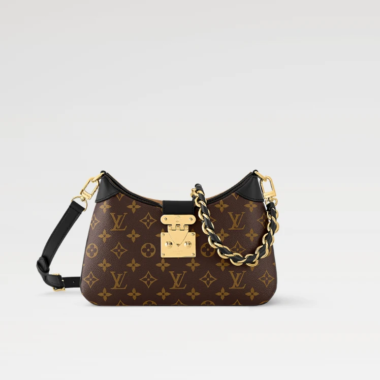 99新 LouisVuitton/路易威登 LV TWINNY拼色牛角包斜挎单肩包/通