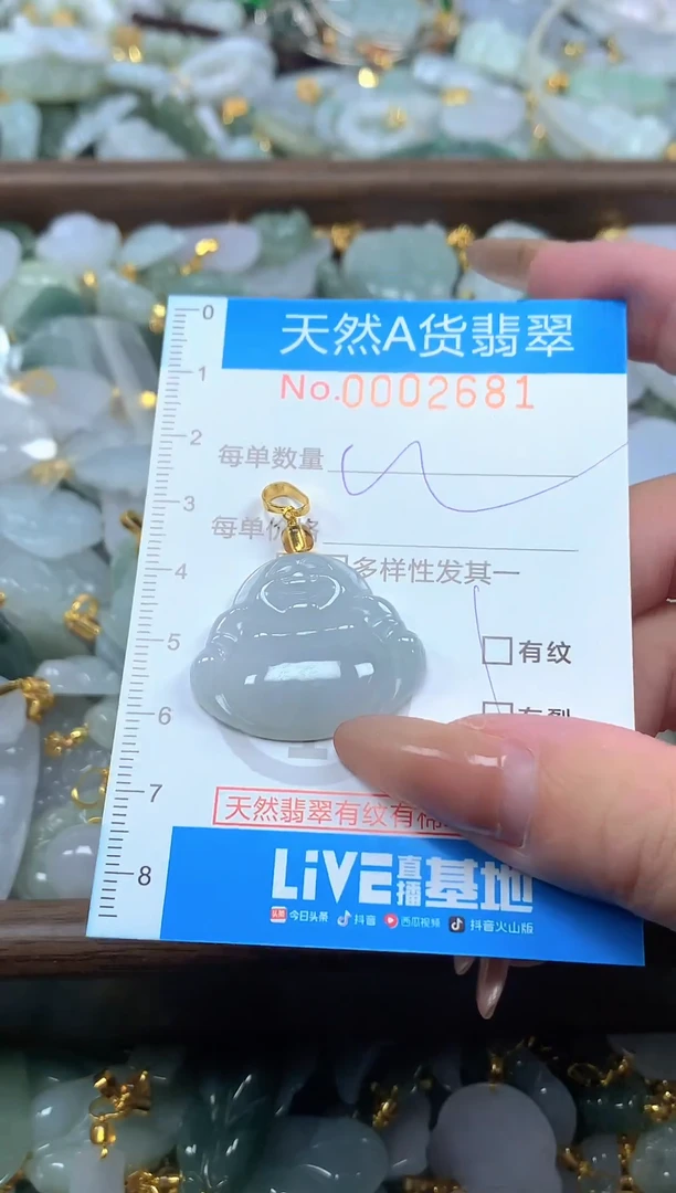颈饰未镶嵌翡翠净货挂件-2681
