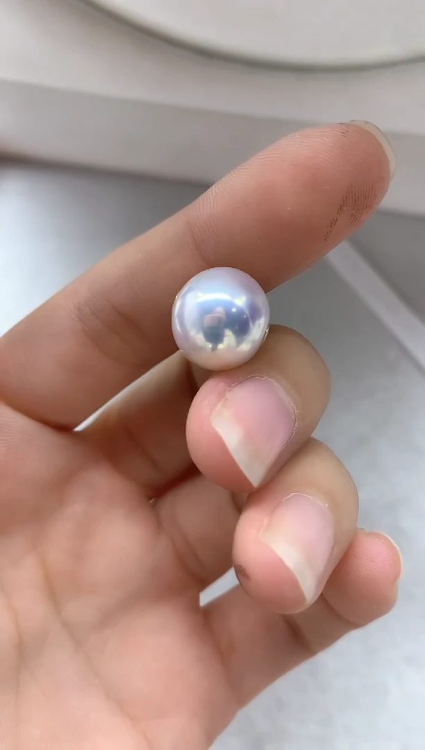 吊坠(不含链)18K金镶嵌淡水珍珠13mm