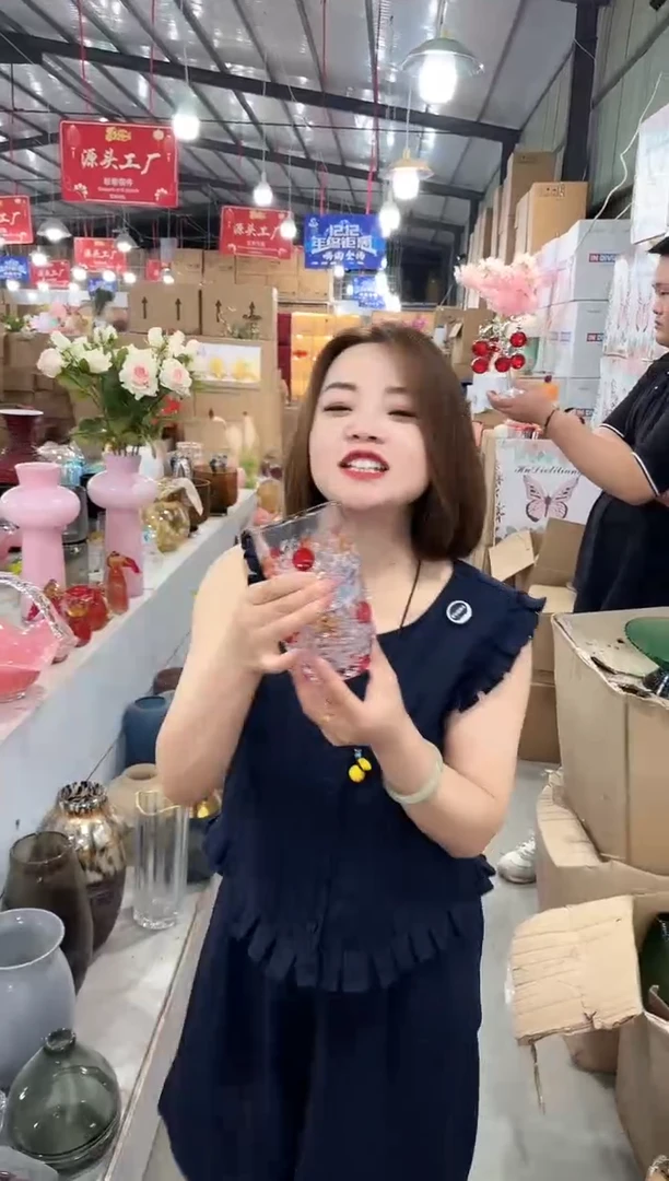 琉璃手工艺品优选花瓶花器D-早13