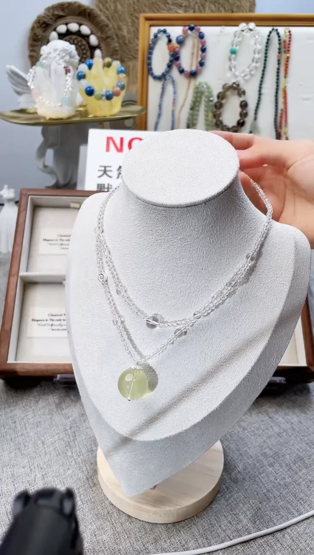 水晶手串合金黄水项链