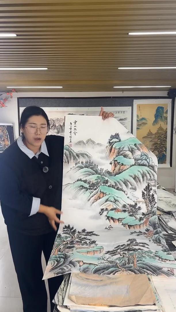 国画丹青专属福利-中堂廖继文带证书