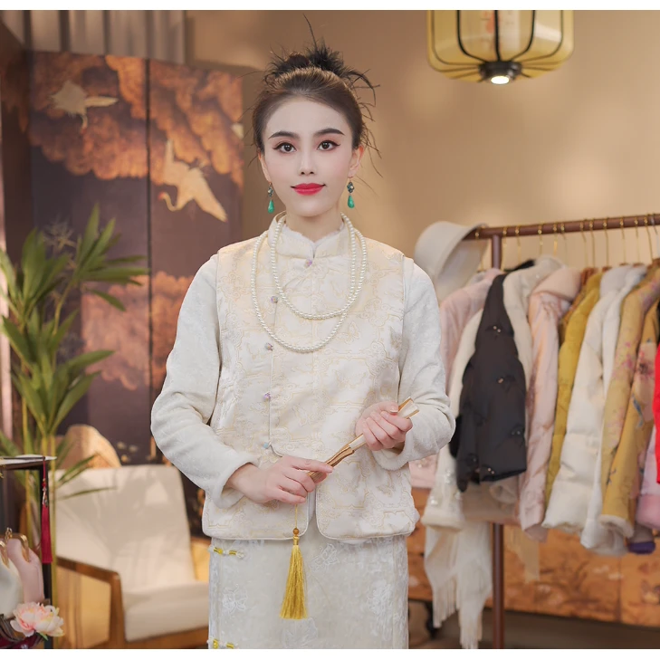 《锦兰 -马甲》新中式提花国风休闲百搭高定显瘦马夹