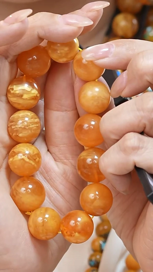 蜜蜡颈饰未镶嵌5378天然蜜蜡珠宝奇石云端妖孽石膏蜡全部保真