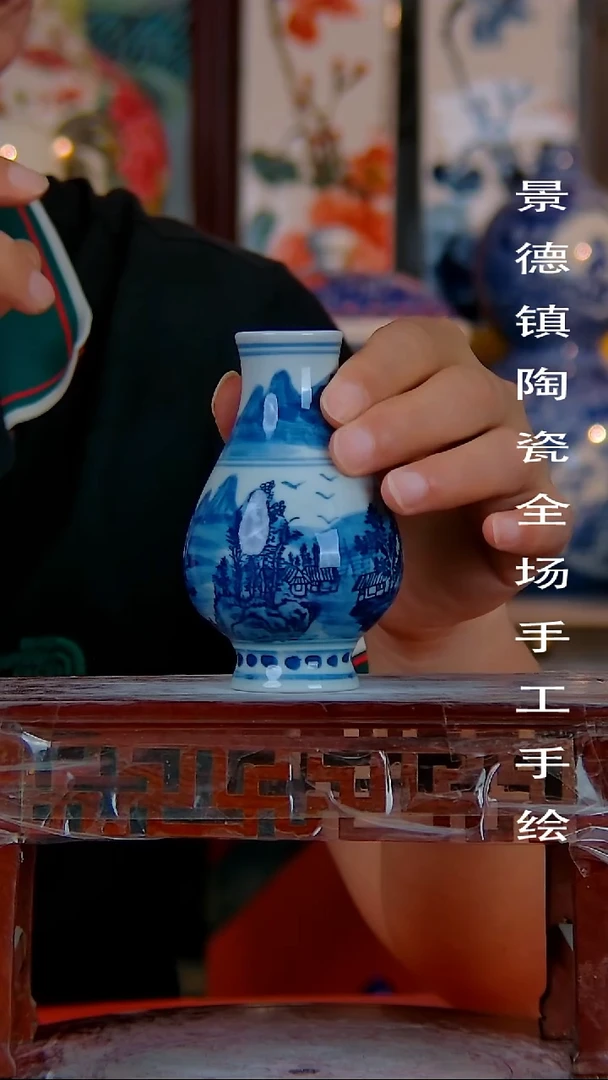 摆件景德镇陶瓷 手工手绘