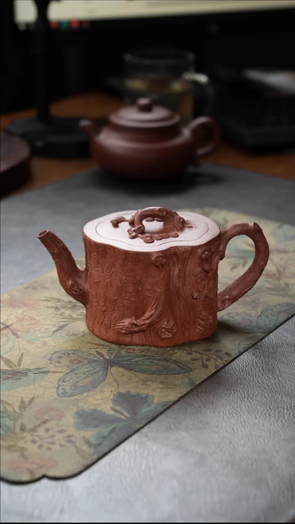 茶壶紫砂树桩底槽青