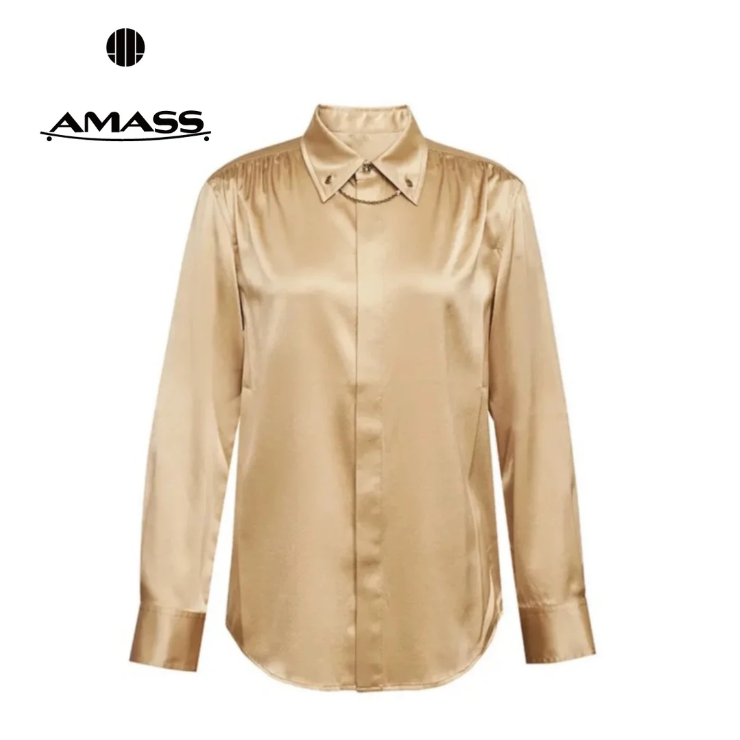 AMASS/阿玛施简约轻奢时尚气质设计感长袖衬衣衬衫欧若风5300988