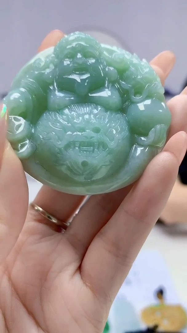 【闪购商品】定制翡翠未镶嵌5152DD-毛货挂件79