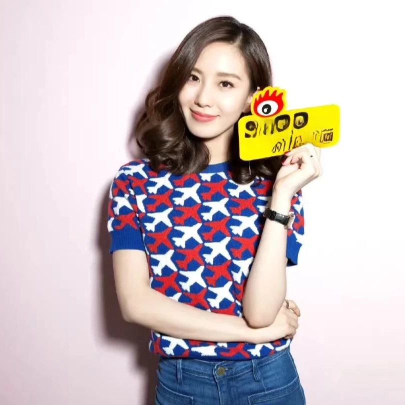 未使用 Chanel/香奈儿 Chanel 机场系列飞机针织短袖 蓝红34