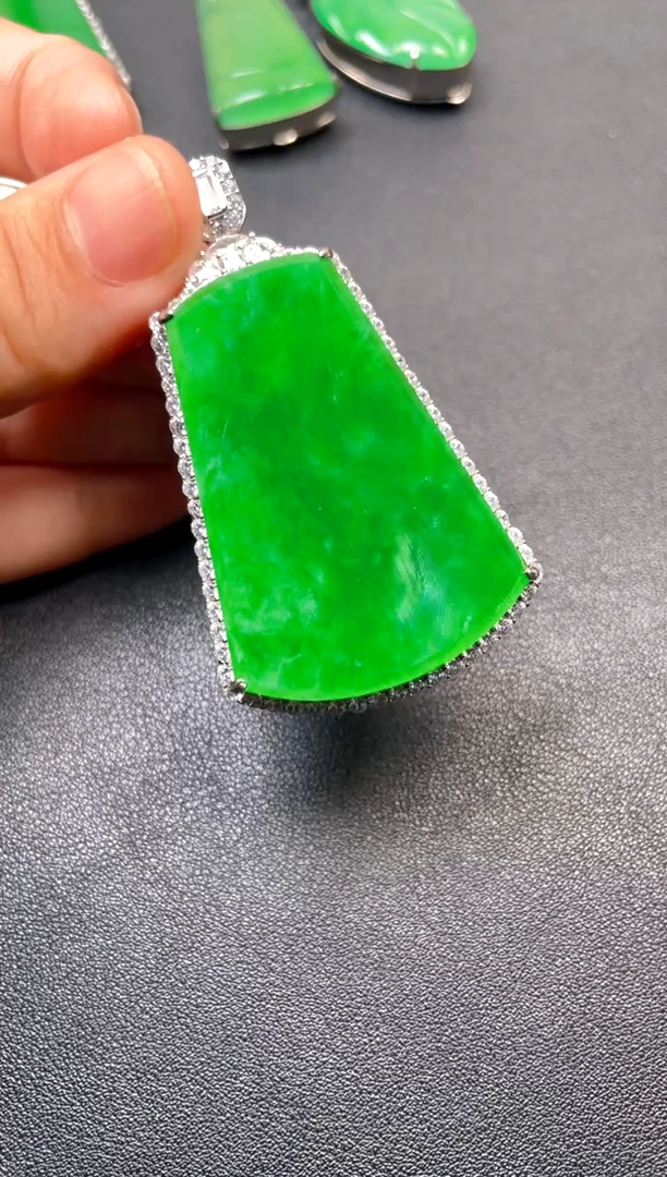 银S925镶嵌挂件翡翠dz1