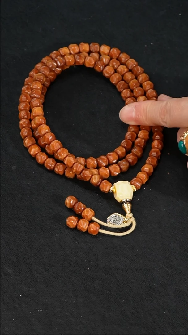 手串龙脊菩提保真龙脊手工无相长串8*7mm