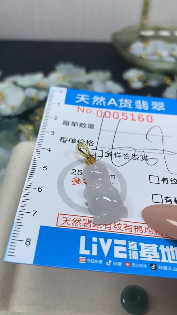 翡翠未镶嵌颈饰净货挂件-5160