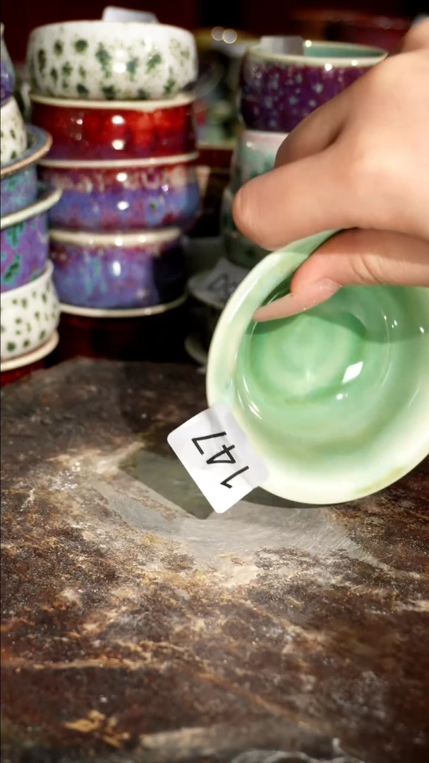 摆件精品窑变钧瓷茶器