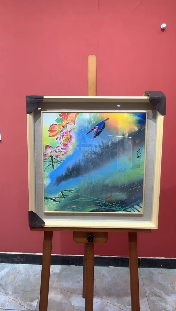 国画宋轲-2平尺-彩墨花鸟