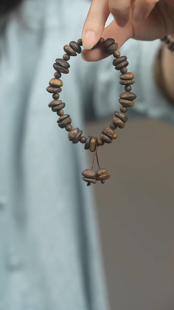 【闪购商品】沉香手串「咖啡豆」沉水随型沉香海南绿奇楠单圈随型