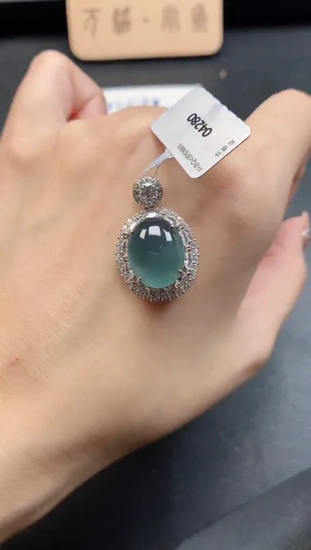 银S925镶嵌戒指翡翠45511