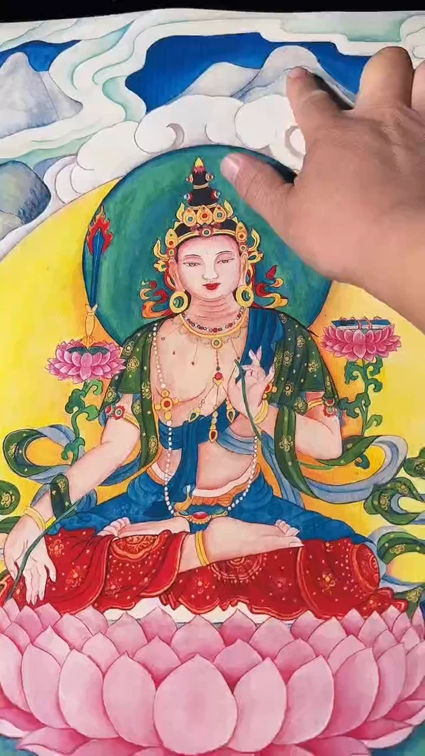 卷轴画藏式珍藏彩绘艺术馆594