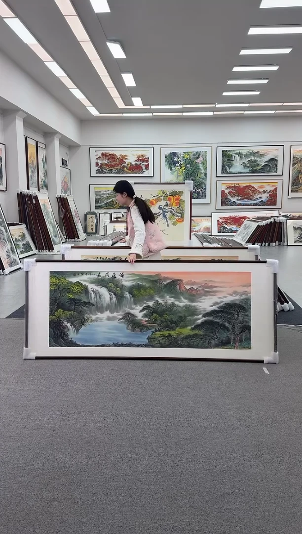 国画手绘 源远流长 219*88