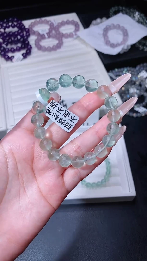 手链未镶嵌萤石529.39绿萤石手串 多样性发其一