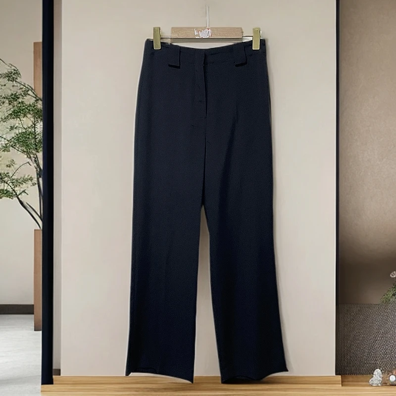 林秀英 -C家  夏款显瘦百搭垂顺醋酸窄版阔腿裤 WT2262