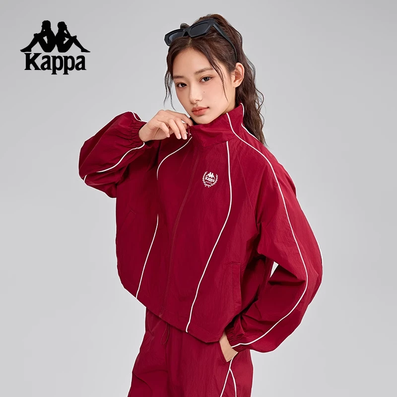 KAPPA/背靠背时尚运动百搭长袖潮流休闲防风户外宽松外套女春季