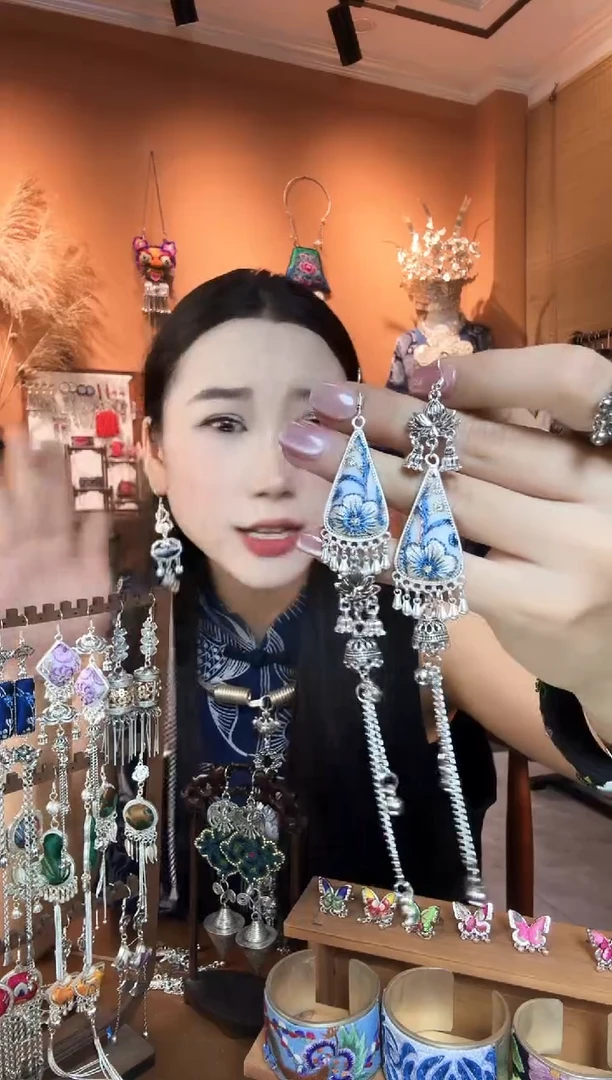 刺绣纯手工民族风耳环