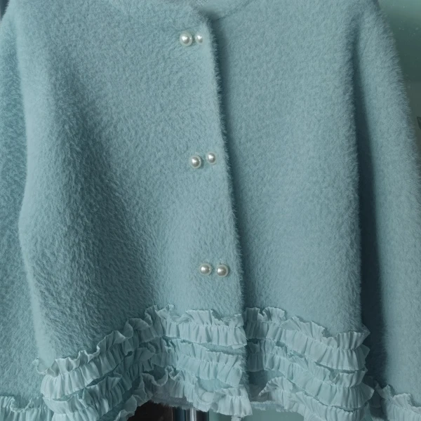 新款气质时尚短款百搭时尚法式女装小香风-B587春秋蓝