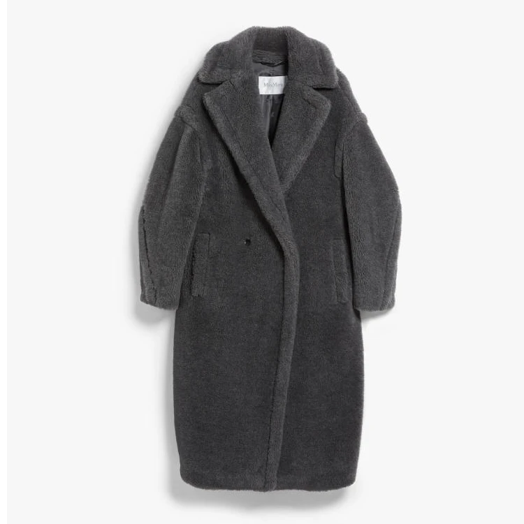 99新 MaxMara su/灰色泰迪大衣XS/17306431/代购服务